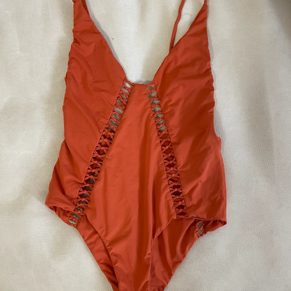 San Lorenzo One Piece Orange Swimsuit